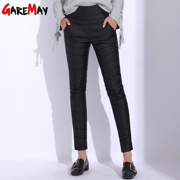 Shop Winter Pants Women High Waist White Pants For Women 2017 Warm