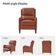 preview thumbnail 6 of 12, HULALA HOME Brigida Cigar Genuine Leather Manual Recliner with Nailhead Trim
