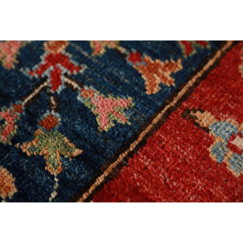 Vegetable Dye Floral Red Ziegler Oriental Rug Hand-Knotted Wool Carpet - 5'1"x 6'7"