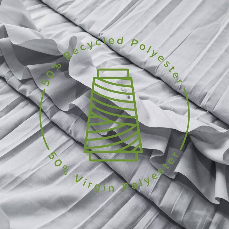 Recycled Ruffles and Pleats Shower Curtain