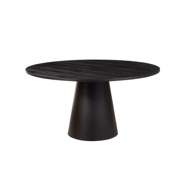 slide 2 of 5, Alpine Furniture Cove 59" Round Dining Table, Vintage Black