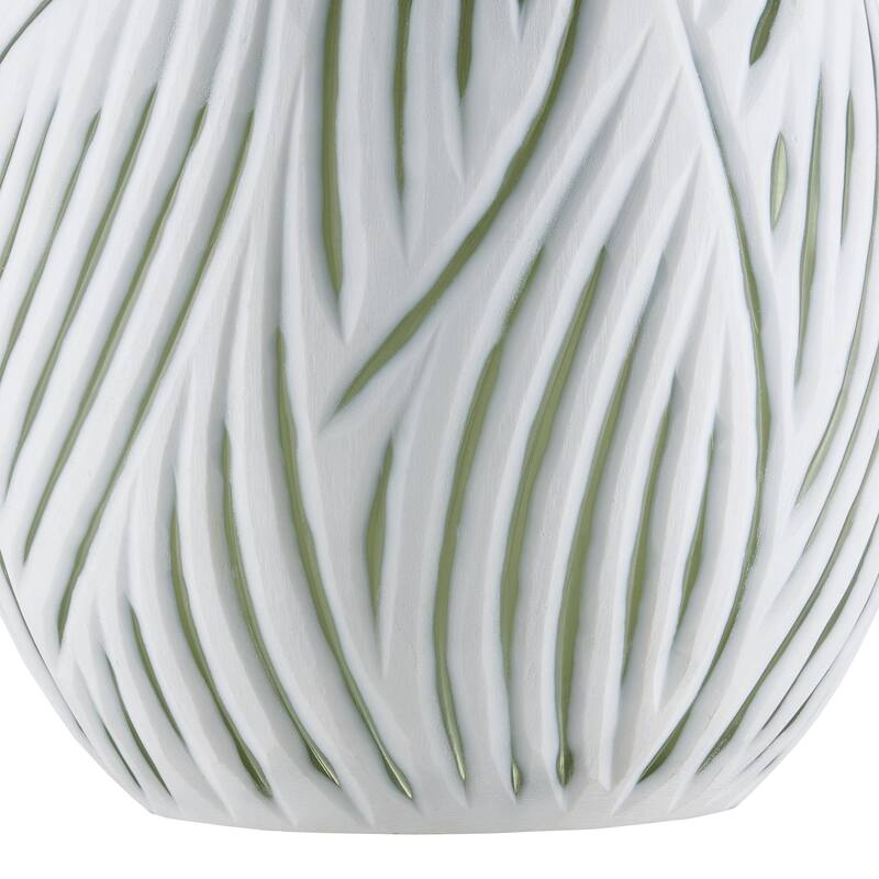 Currey & Company Midori White Pendant - 15"h x 7"dia