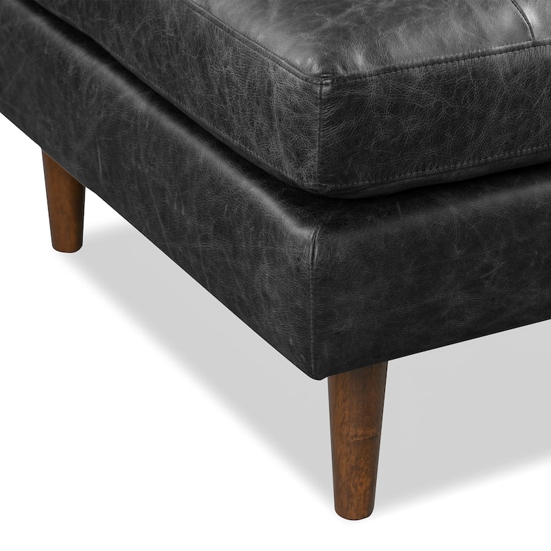 Poly & Bark Napa Ottoman - Full Grain Genuine Italian Leather