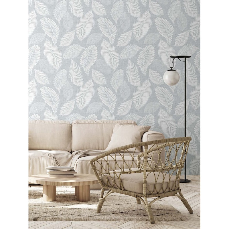 Seabrook Designs Tossed Leaves Nonwoven Unpasted Wallpaper