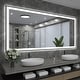 preview thumbnail 1 of 49, Extra Large Black Frame LED Bathroom Vanity Mirror with 3 Years Warranty and UL Certified 77x36
