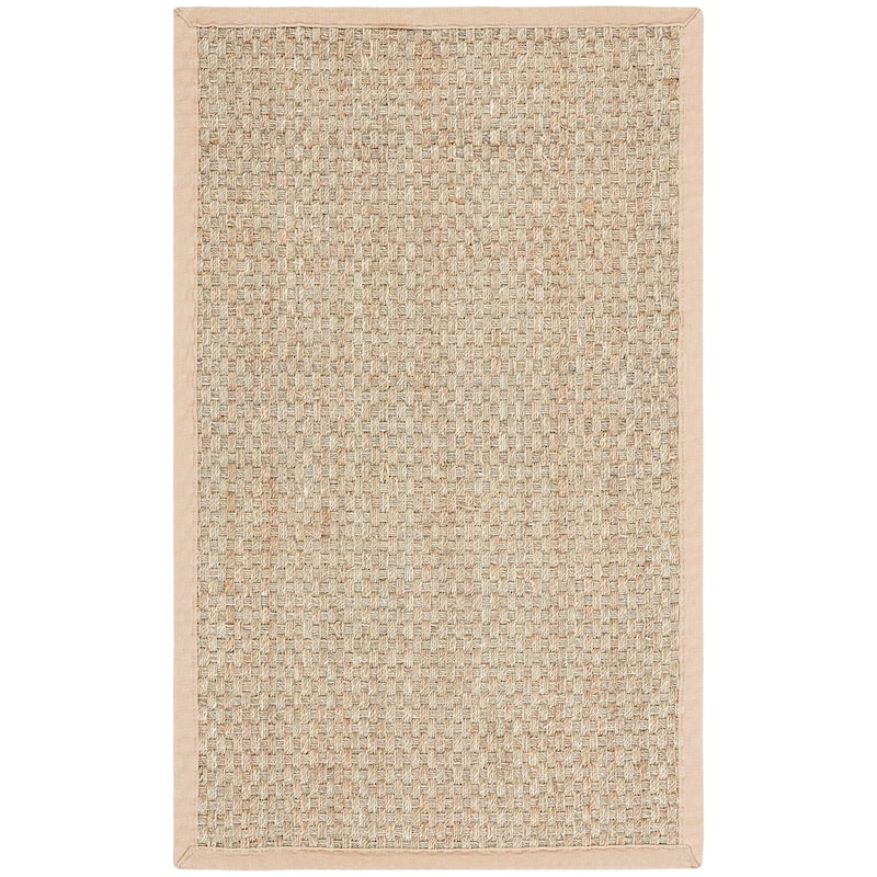 SAFAVIEH Natural Fiber Zymryd Basketweave Seagrass Rug - 4' x 6' - Natural/Beige
