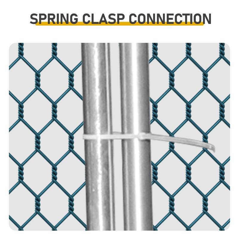 6.5 x 10 ft Metal Chicken Coop, Walk-in Poultry Cage for Backyard