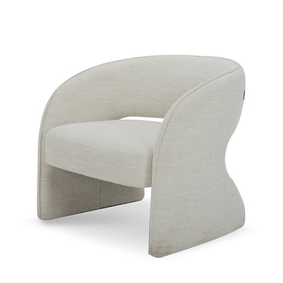 Modrest Luby Modern Cream Fabric Accent Chair