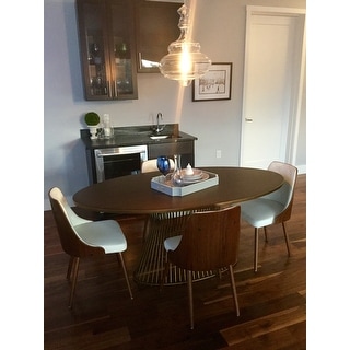 Shop INK IVY Mercer Bronze Oval Dining Table - Free Shipping Today