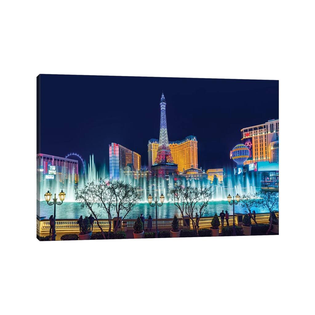 iCanvas "Las Vegas Romantic Fountain Views" by Susanne Kremer Canvas Print