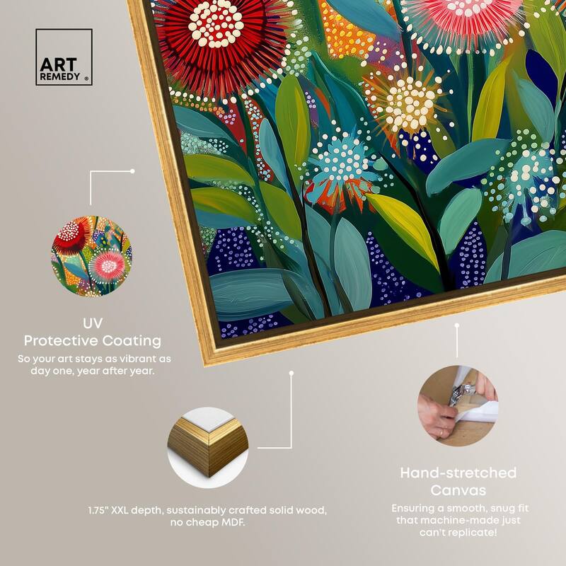 Vivid Flora I Canvas by Art Remedy