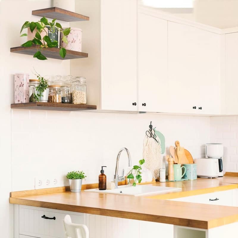 Wall Mounted Display Ledge Floating Wall Shelves Set of 3