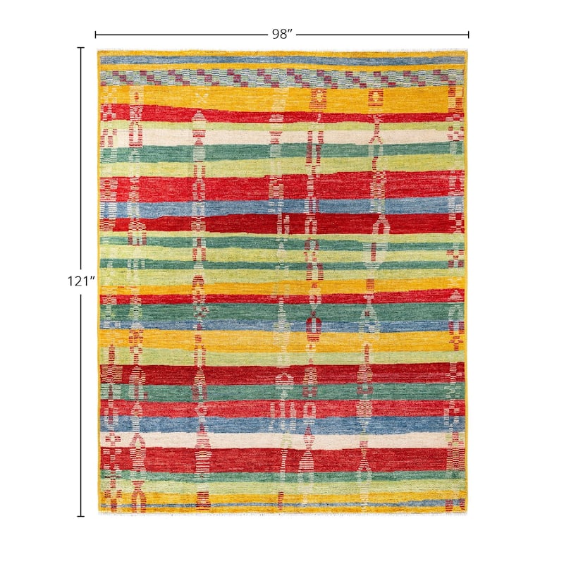 Contemporary Overdyed Wool Hand Knotted Area Rug - 8' 2" x 10' 1"