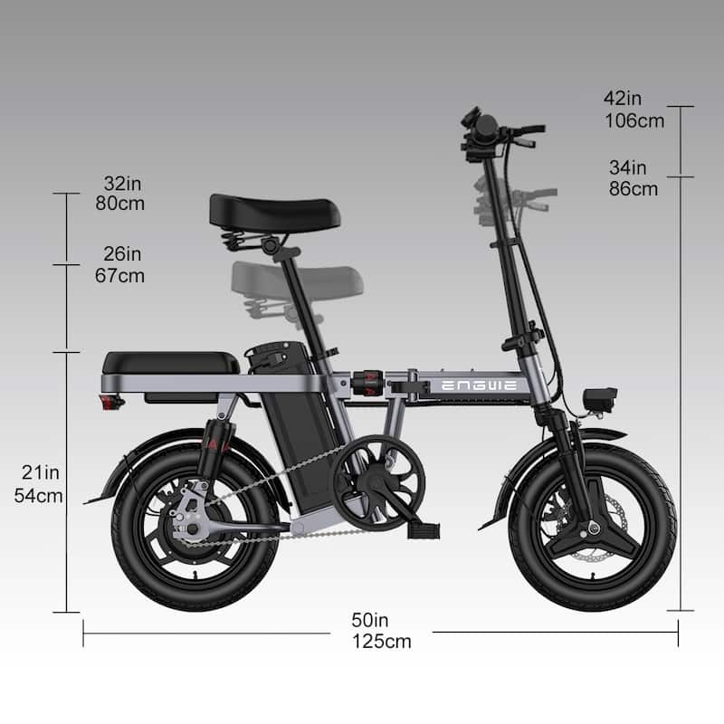 14 inch Front Shock Absorber Folding Electric Bicycle