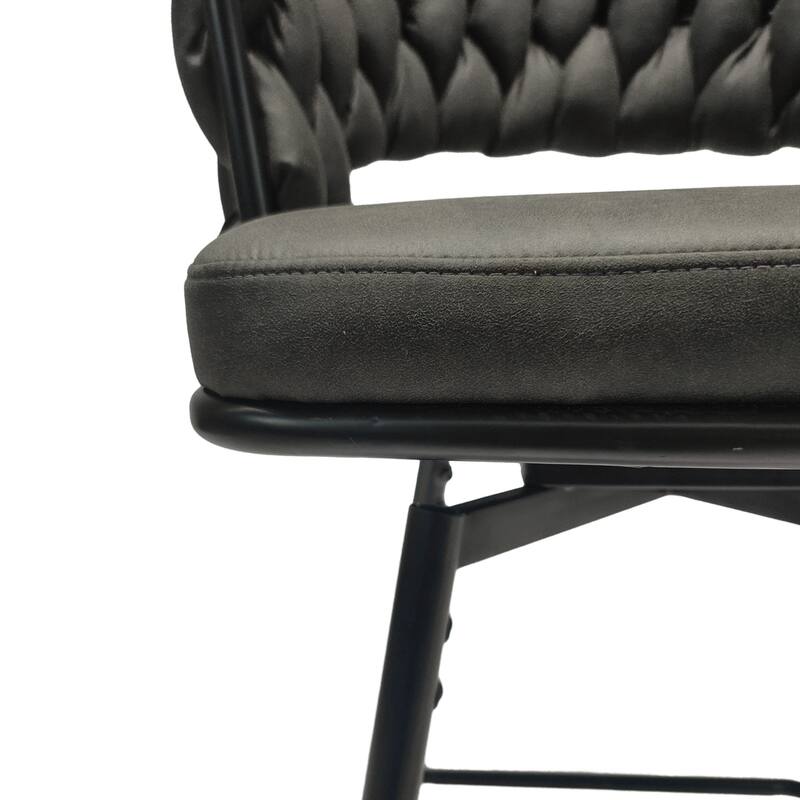 360 Swivel Bar Stool Set of 2 with Back and Footrest, No Adjustable