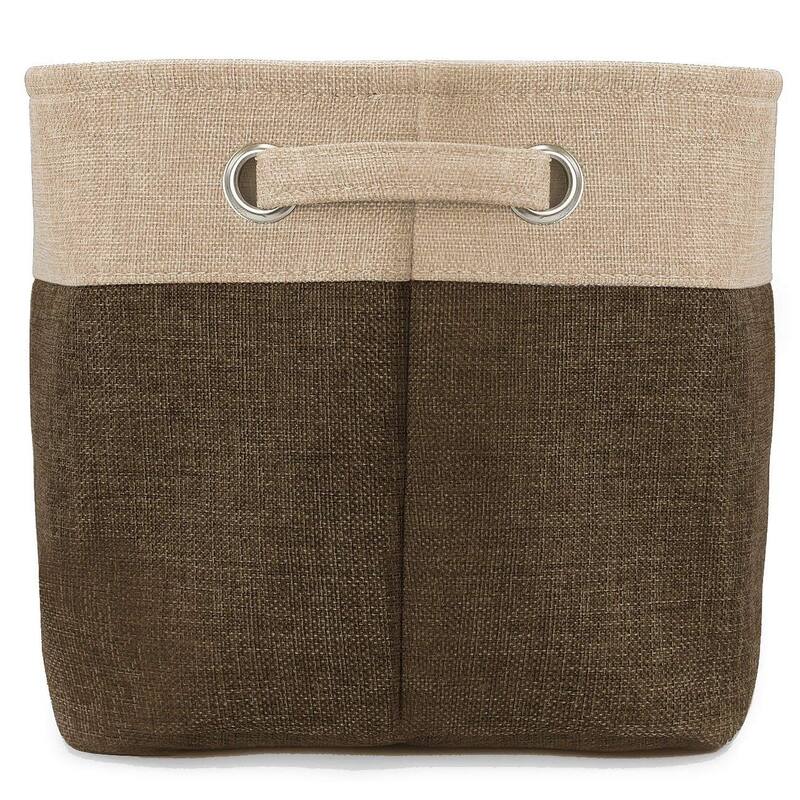 Sorbus Collapsible Basket With Handles For Towels & Clothes (Single) - 15" L x 10.75" W x 9.50" H