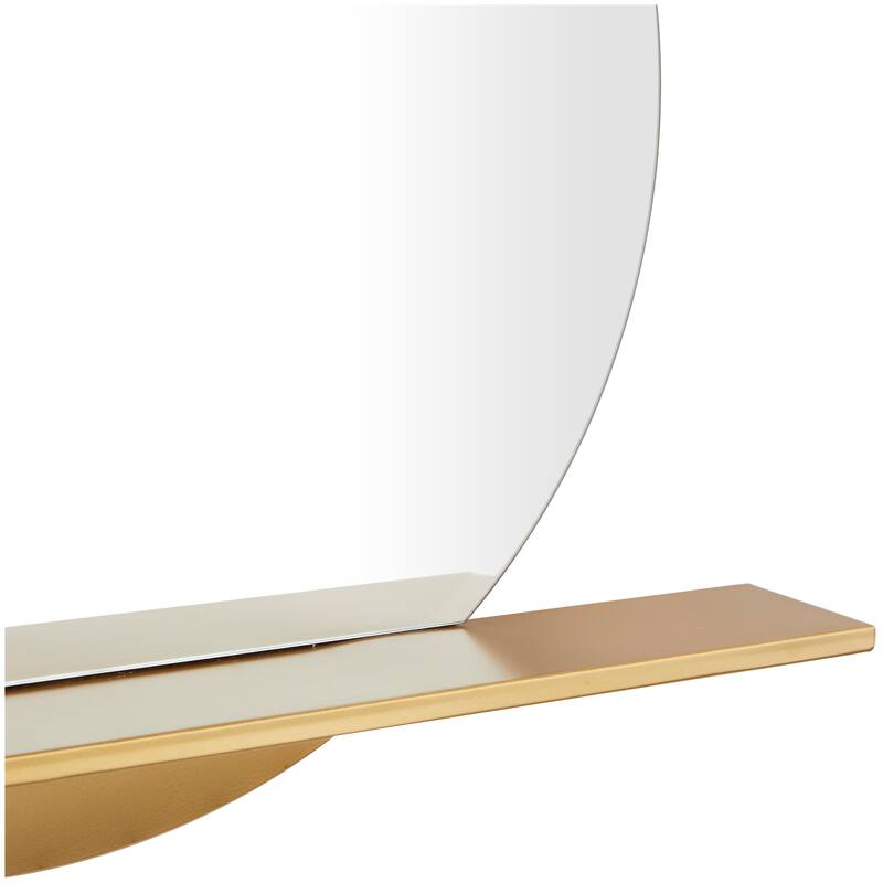 Metal 1 Shelf Wall Mirror - Gold - Roche River Decor