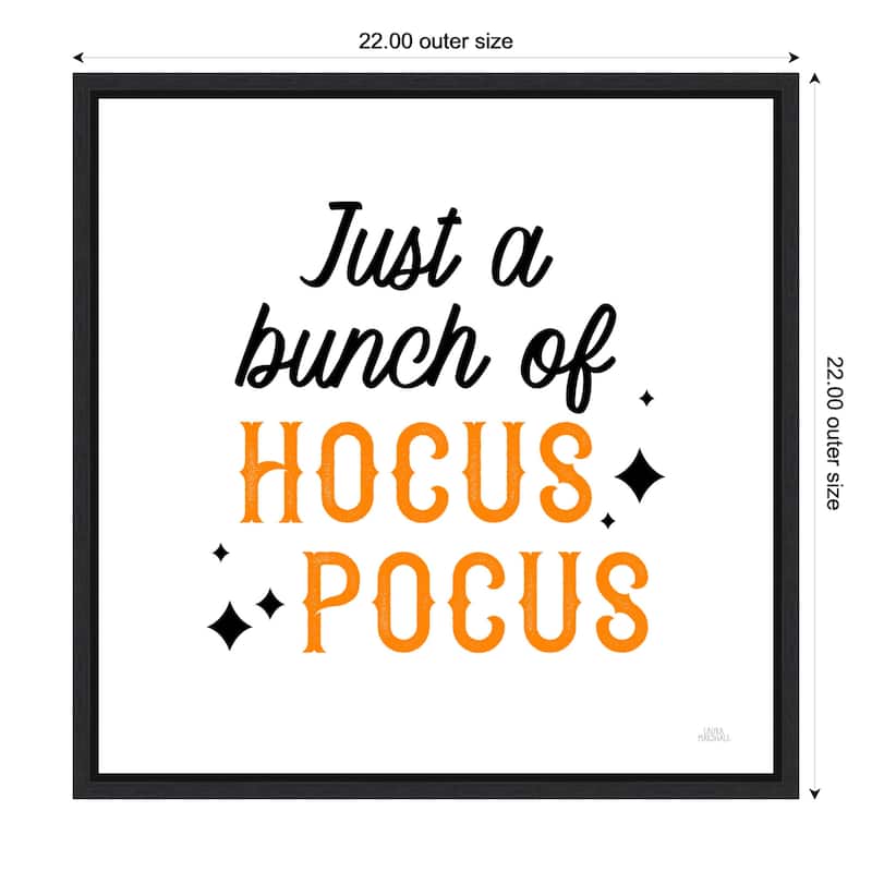 Halloween Typography III by Laura Marshall Framed Canvas Wall Art Print - Medium