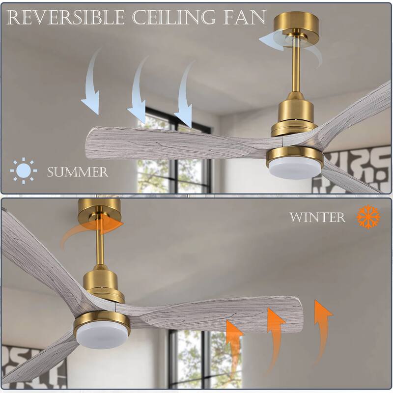 52'' LED Four Seasons Ceiling Fan Lights and Remote Control