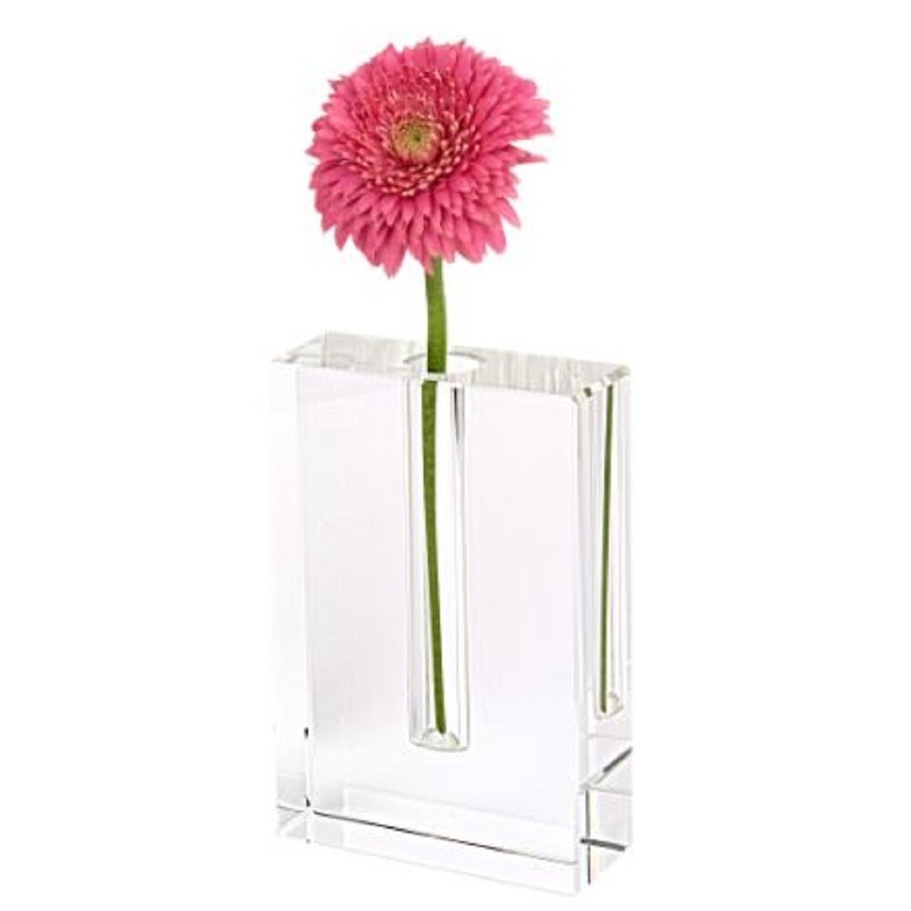 Modern Clear 6 Block Optical Crystal Vase Modern Clear 6 Block Optical Crystal Vase