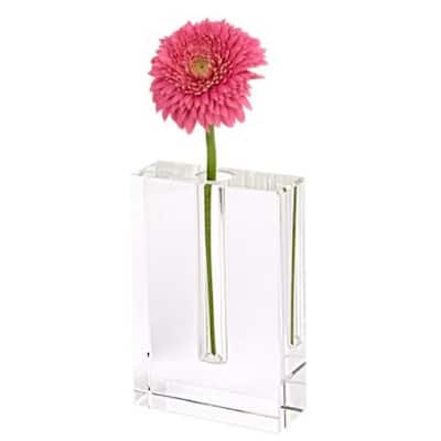 Modern Clear Block Optical Crystal Vase
