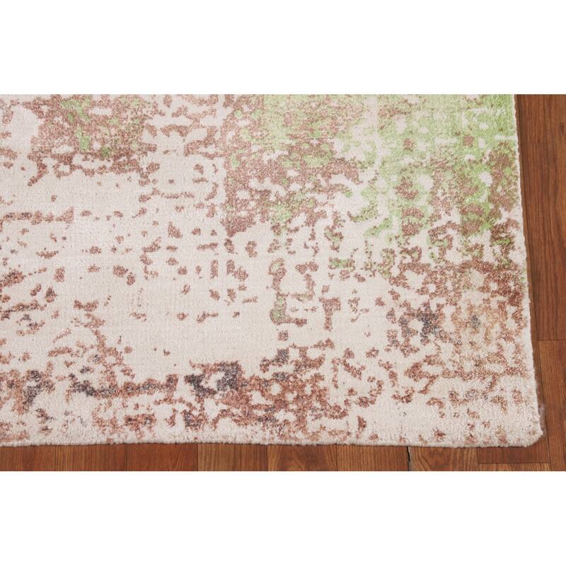 Multicolor Abstract Foyer Rug Hand-Knotted Accent Wool Carpet - 2'6"x 4'10"