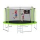 preview thumbnail 2 of 7, Trampoline with Basketball Hoop and Net, Outdoor Recreational Trampolines