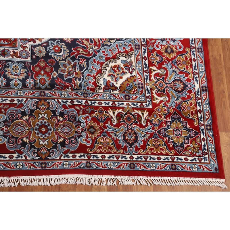Medallion Red Tabriz Turkish Area Rug Living Room Machine Made Carpet - 9'8" x 12'11"