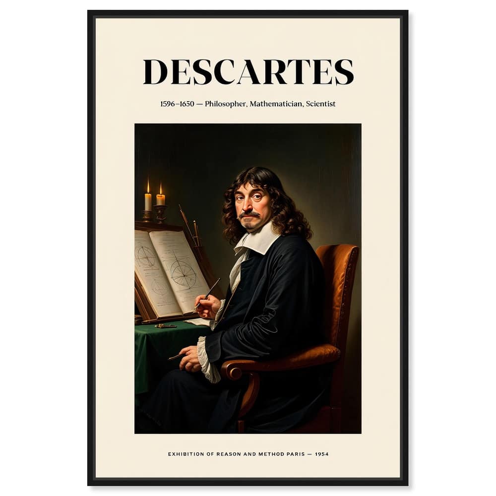 Cartesian Thinker Canvas by Art Remedy