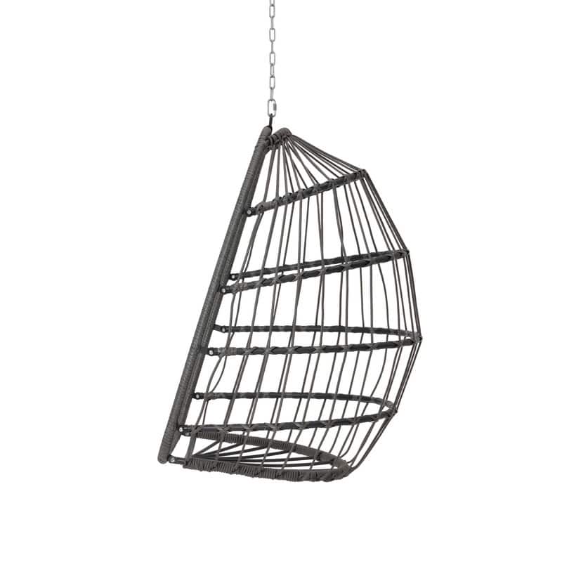 Egg Chair Outdoor Without Stand Indoor,Wicker Rattan Hammock Egg Porch Swing with Cushions for Bedroom Patio Balcony