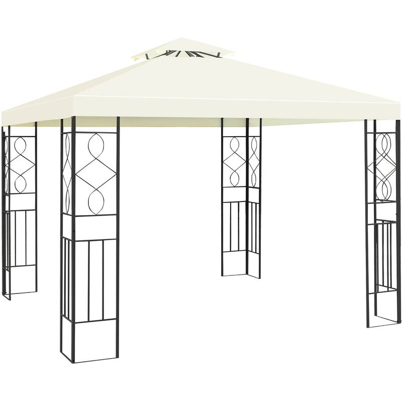 Costway 2 Tier 10'x10' Patio Gazebo Canopy Tent Steel Frame Shelter