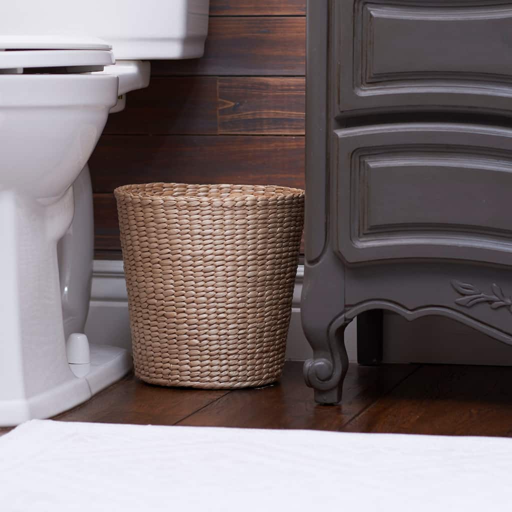 Cattail and Paper Cream Waste Basket