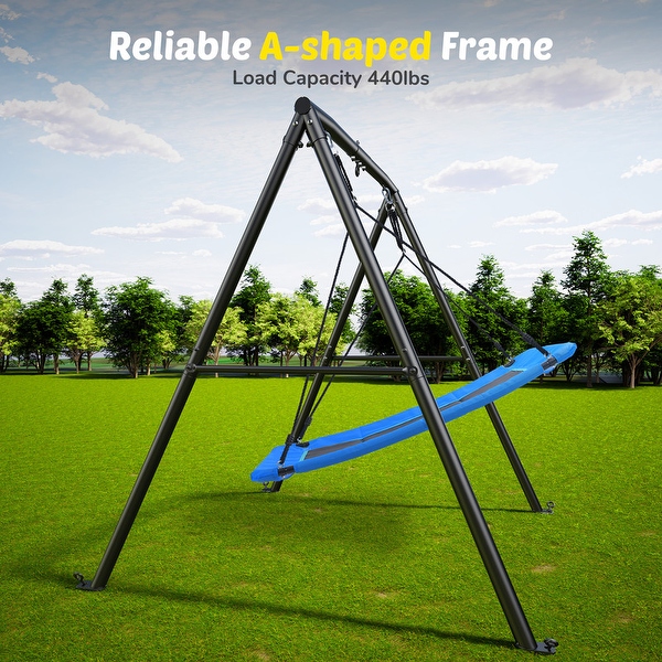 Trekassy 440lbs Heavy Duty Metal Swing Set for Backyard with