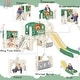 preview thumbnail 39 of 49, Freestanding Castle Climbing Playset with Slide, Tunnel, Ring Toss, and Basketball Hoop - Toy Storage Organizer for Kids