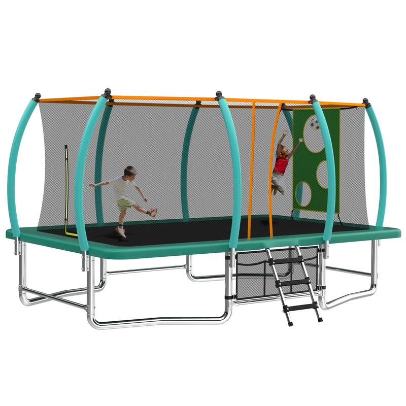 10X16FT Outdoor Square Trampolines for Kids Adults Long Rectangular Tumbling Trampoline