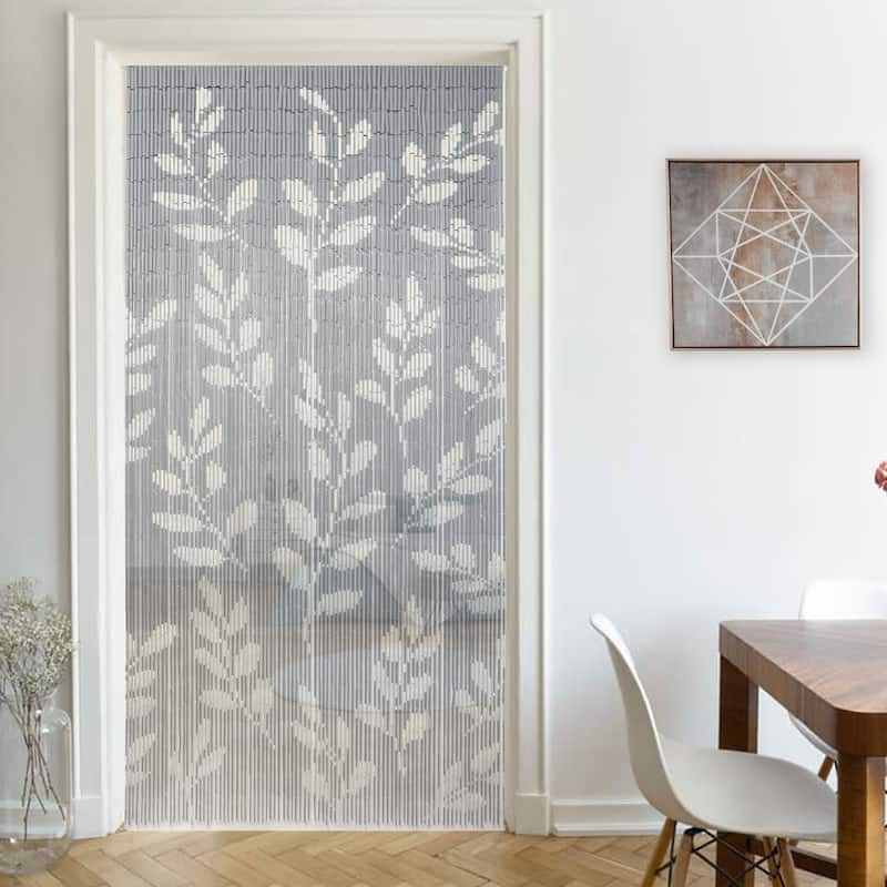 Bamboo Beaded Door Curtain 65 Strings 79" W x 36" W - 79" H x 36" W x 0.6" D
