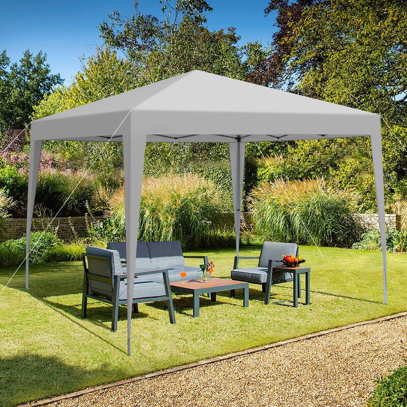 Outdoor 10x 10Ft Pop Up Gazebo Canopy Tent Removable Sidewall with Zipper, 2pcs Sidewall with Windows,with 4pcs Weight sand bag