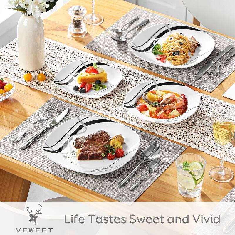 VEWEET Fiona Porcelain Dinnerware Set