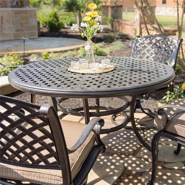 South Ponto Aluminum 52 inch Round Dining Table Bed Bath Beyond 22695867
