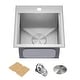 preview thumbnail 1 of 30, Kraus 15 in. Topmount Workstation Stainless Steel Outdoor Kitchen Sink 15" L x 15" W (model KWT321-15-316)