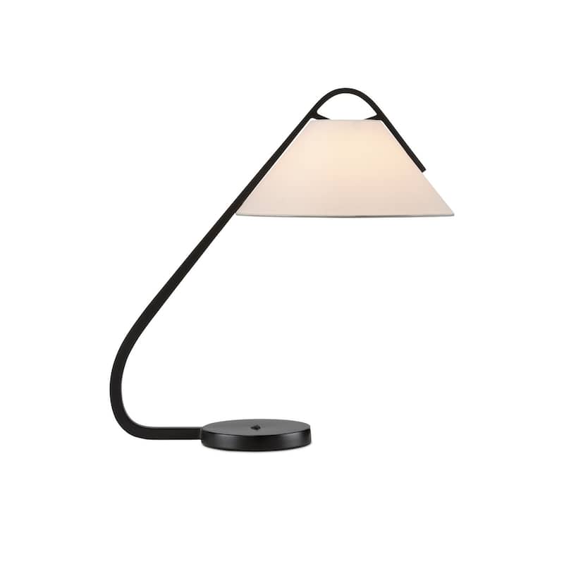 Currey & Company Frey Black Desk Lamp - 22.75"h x 14"w x 22.5"d