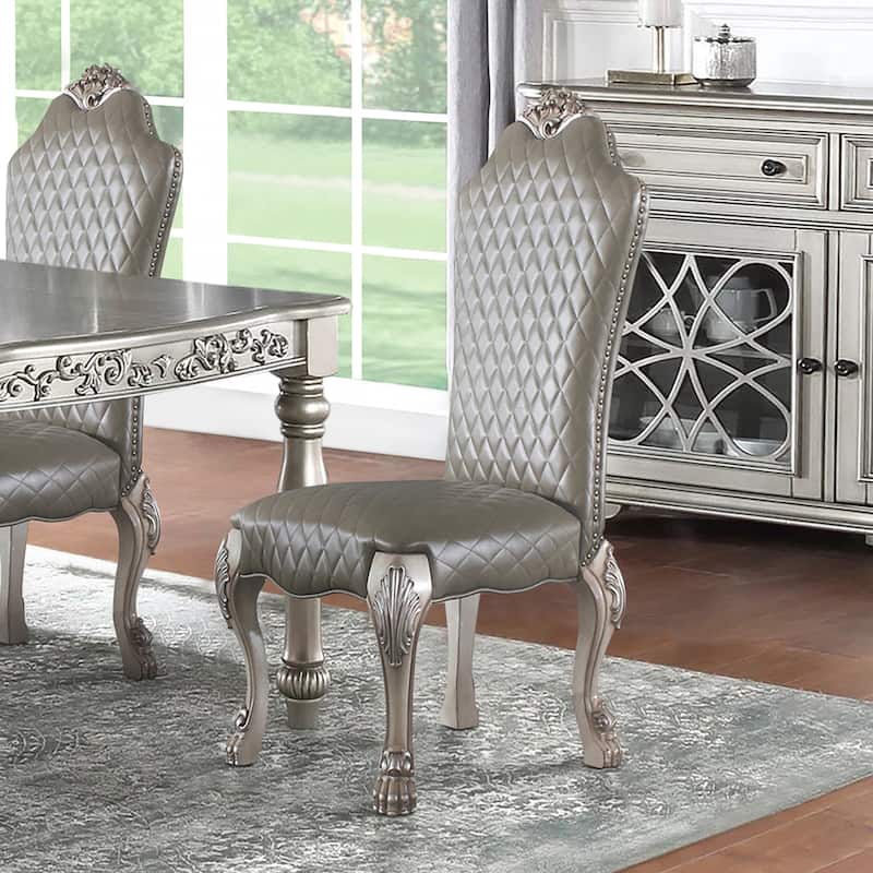 Grey and Vintage Bone White Side Chairs (Set of 2)