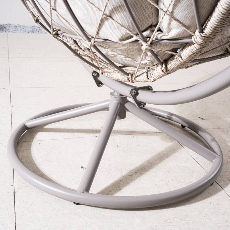 48.8" Outdoor Rocking Chair with Padded Cushion