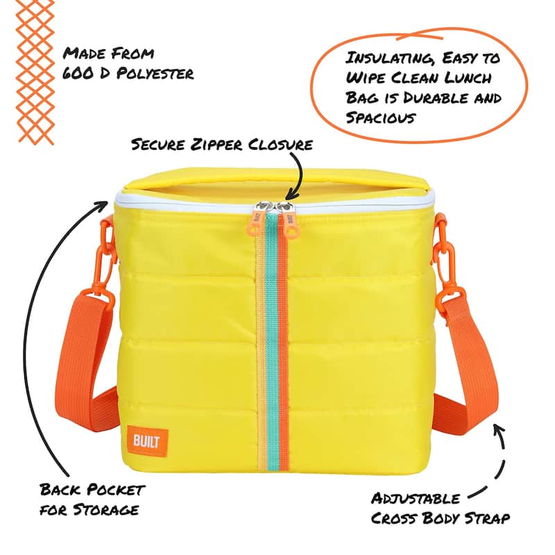 Built Puffer Lunch Crossbody Bag - Citrus Sunrise Stripe
