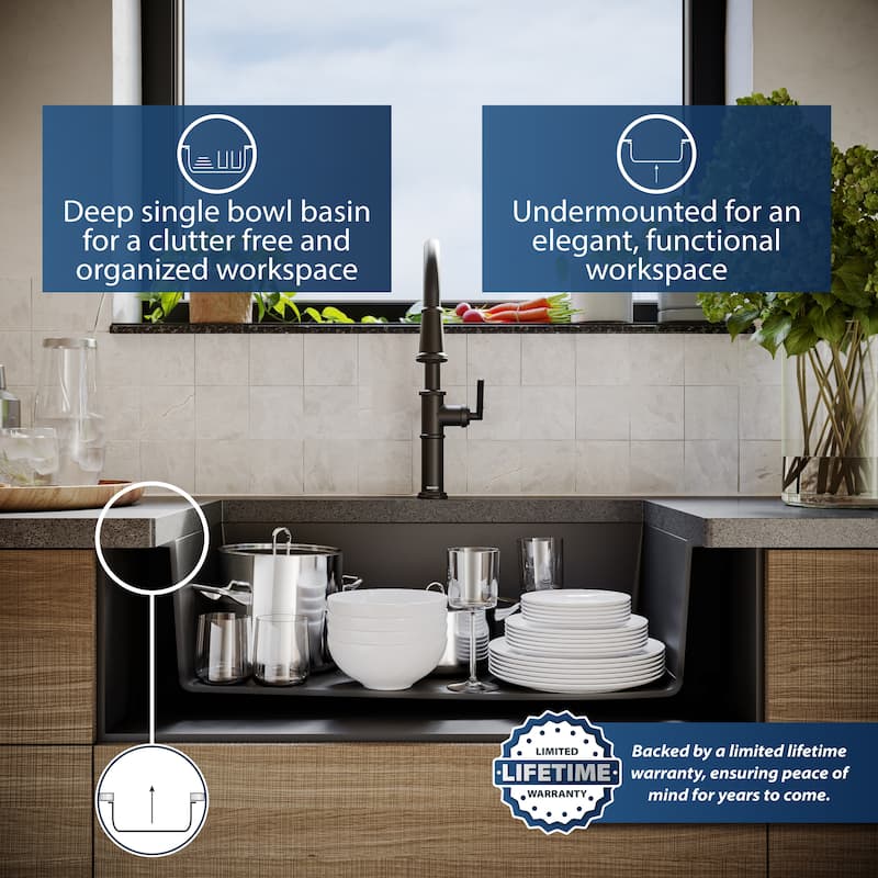 Karran Undermount Quartz Single-bowl Kitchen Sink