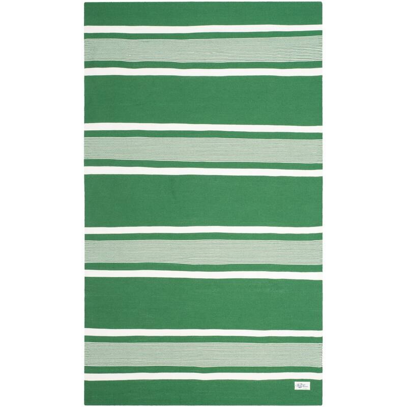 Lauren Ralph Lauren Hanover Stripe Nautical & Coastal Polyester Rug - 5' x 8' - Green
