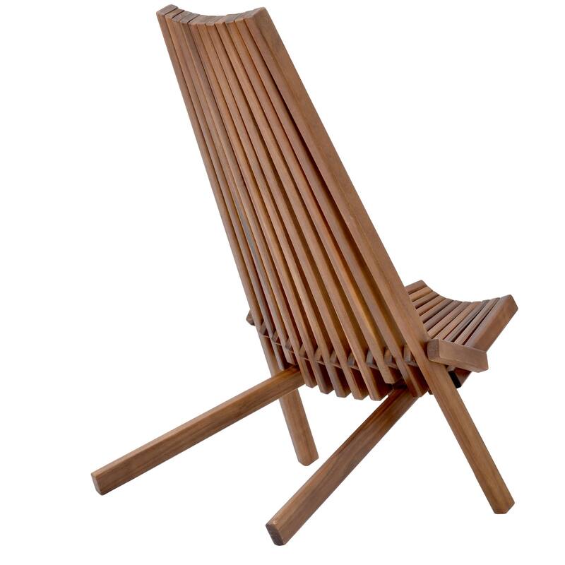 Outdoor Patio Solid Wood Portable Folding Armless Chair for Camping