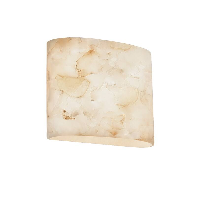 Porch & Den Hazeltine Alabaster Rocks 2-light ADA Wall Sconce