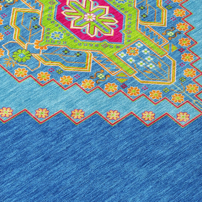 HomeRoots Oriental Traditional Rectangle Outdoor Rug