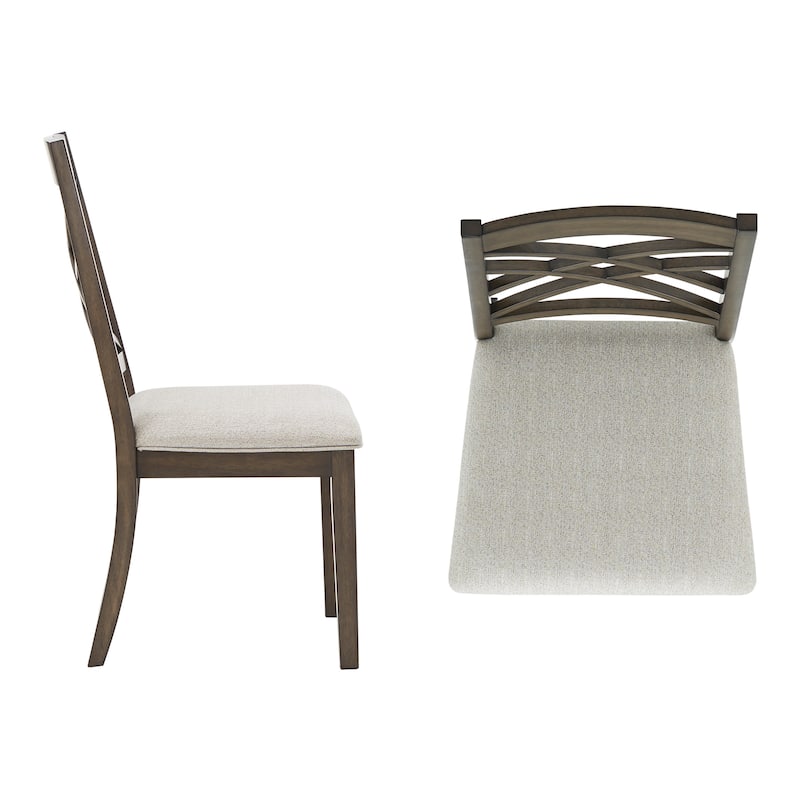 Sylvestra Espresso Finish Dining Chairs (Set of 2)